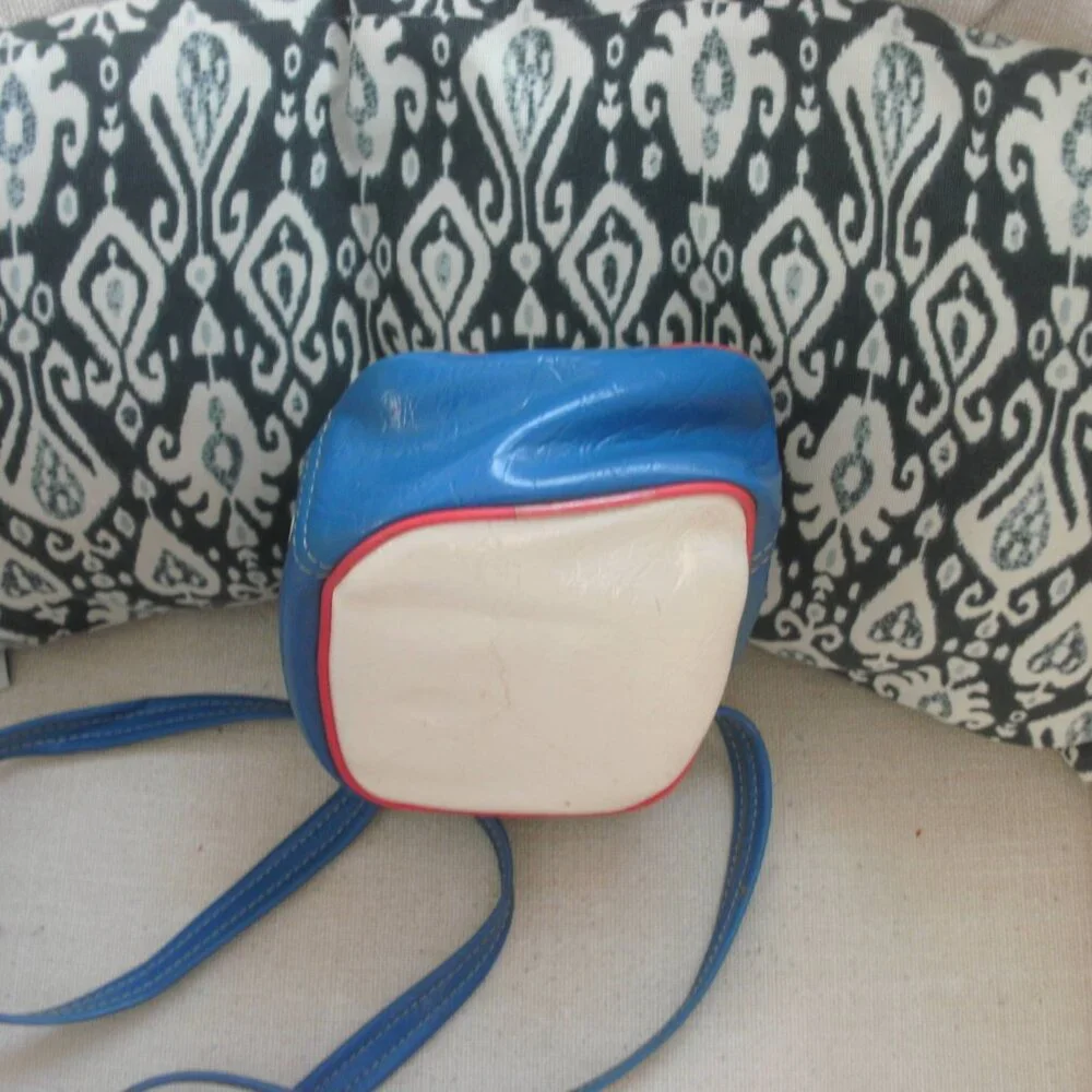 Collectible 70s Kodak Vinyl Camera Bag Red White Blue Retro Crossbody Bag Case